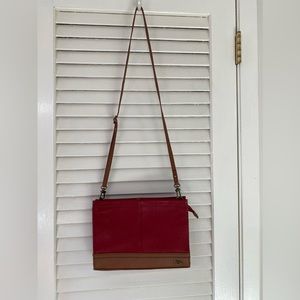 The Sak Red/Brown Crossbody Bag